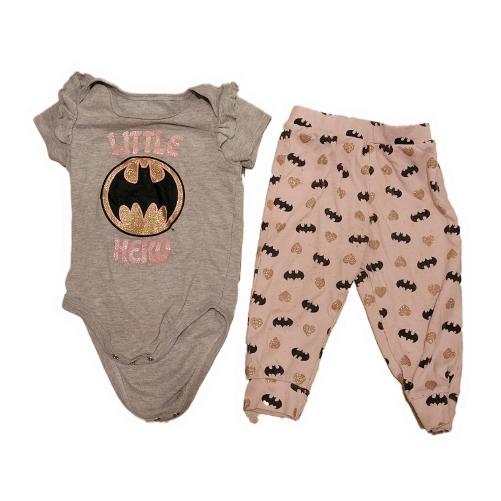 Batman Kids Pajama Set - Black and Pink - Picture 7 of 7
